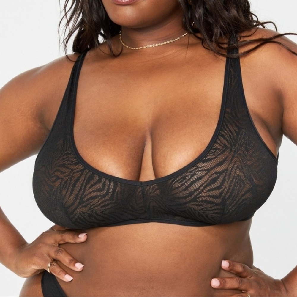 Bundle Of 3 Yitty Hot Mesh Plunge Bralettes